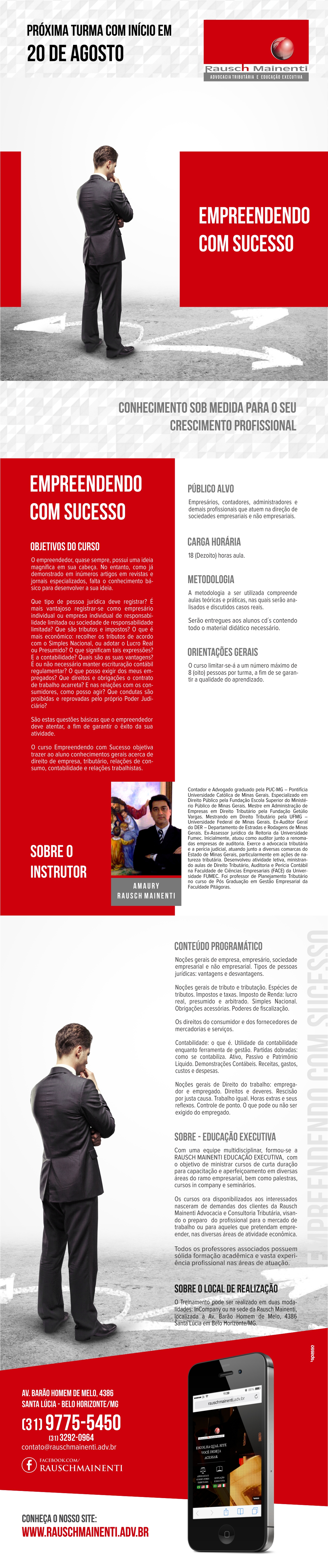 Empreendendo com Sucesso início em 20 de agosto